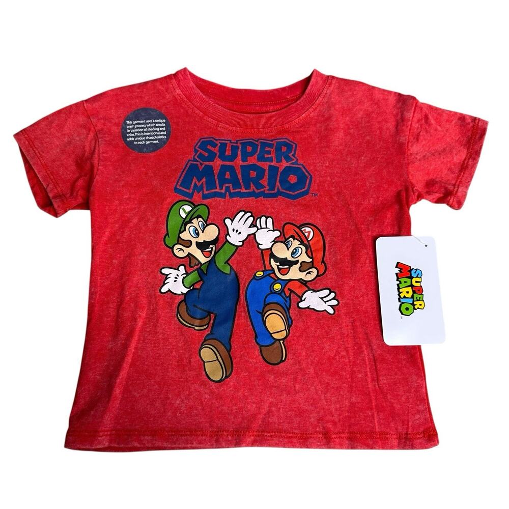 Super Mario Bros. Red Short Sleeve Crewneck Tee 18 Months New